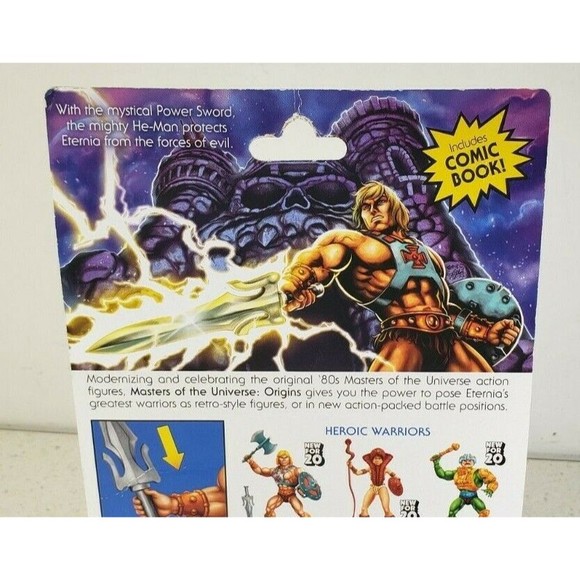 Mattel Masters of the Universe Origins He-man Modern Posing Retro Play New - Picture 8 of 12